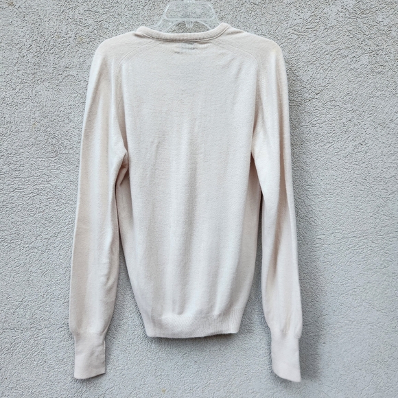 Vintage IZOD LACOSTE Men’s Sweater Large Cream Grandpa Classic Preppy Alligator - Picture 6 of 10